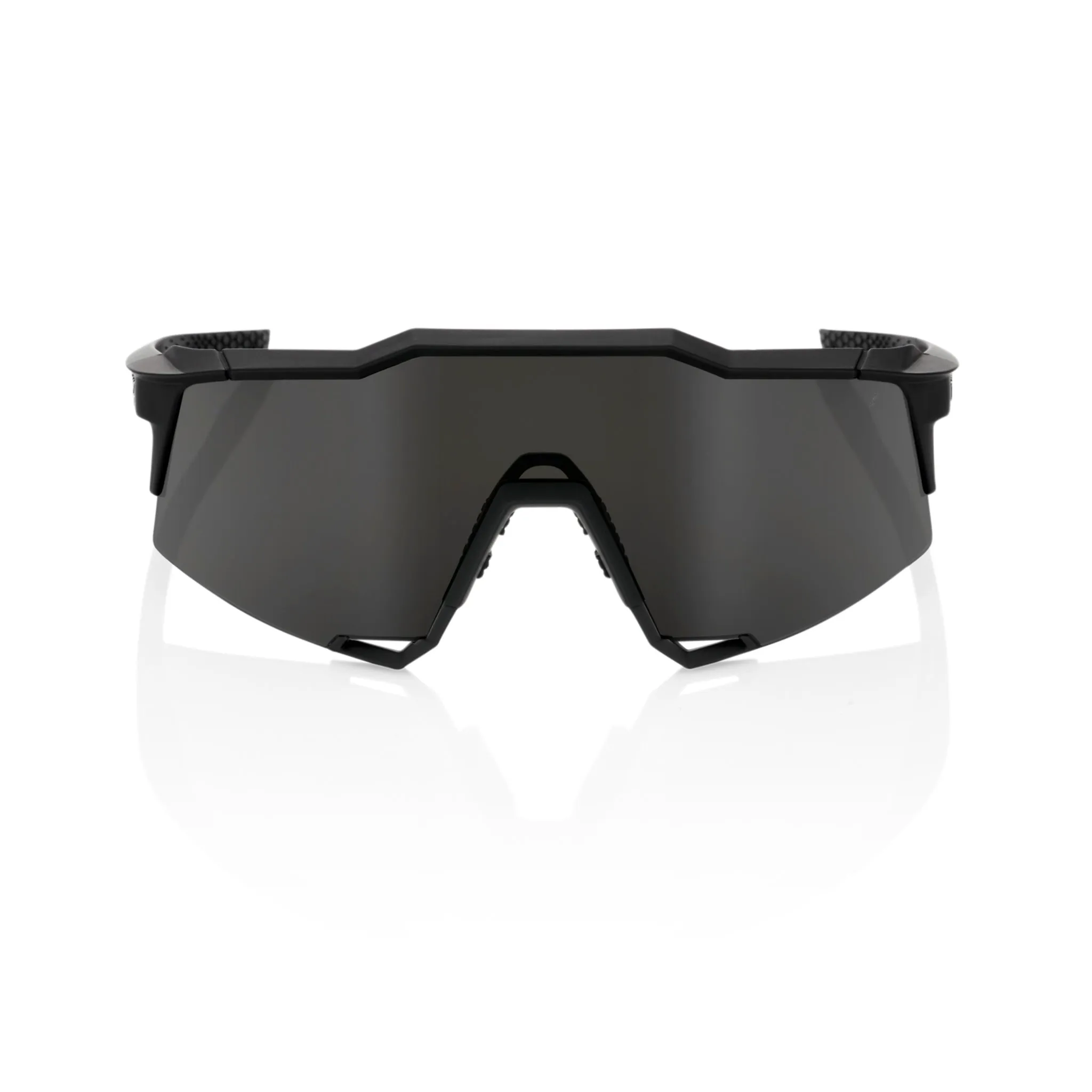 100% Speedcraft Sunglasses Soft Tact Black with Smoke Lens