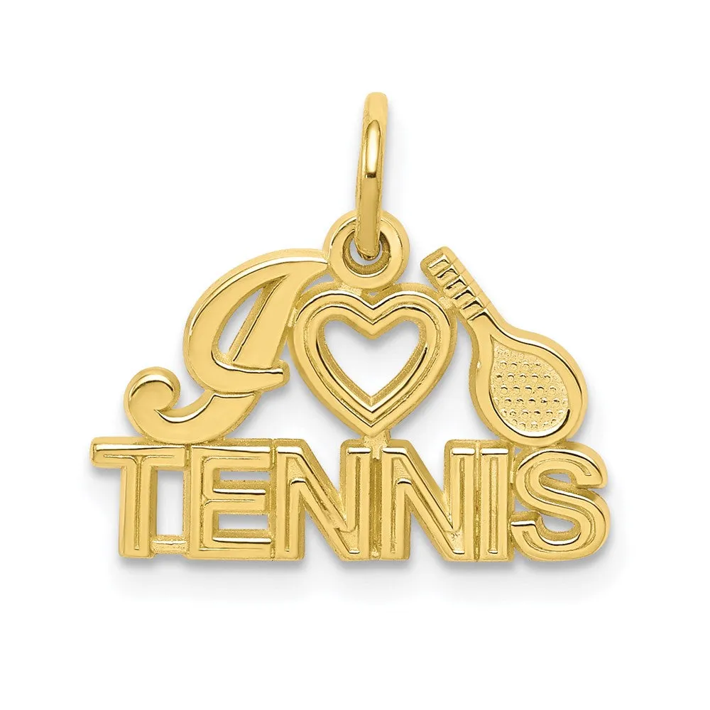 10K I HEART TENNIS Charm