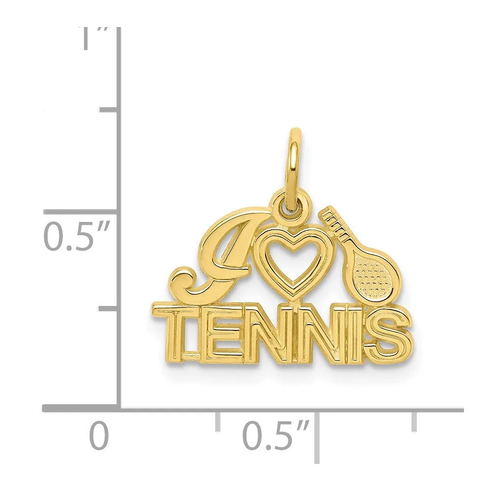 10K I HEART TENNIS Charm