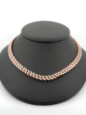 10K ROSEGOLD SHARPEDGE CUBAN