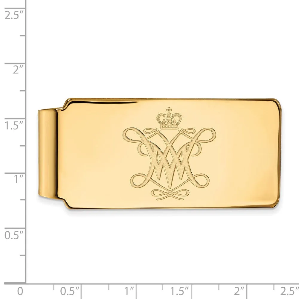 14k Gold College of William and Mary Money Clip