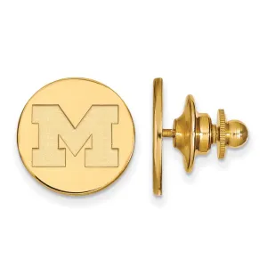 14k Gold University of Michigan Letter M Lapel Pin
