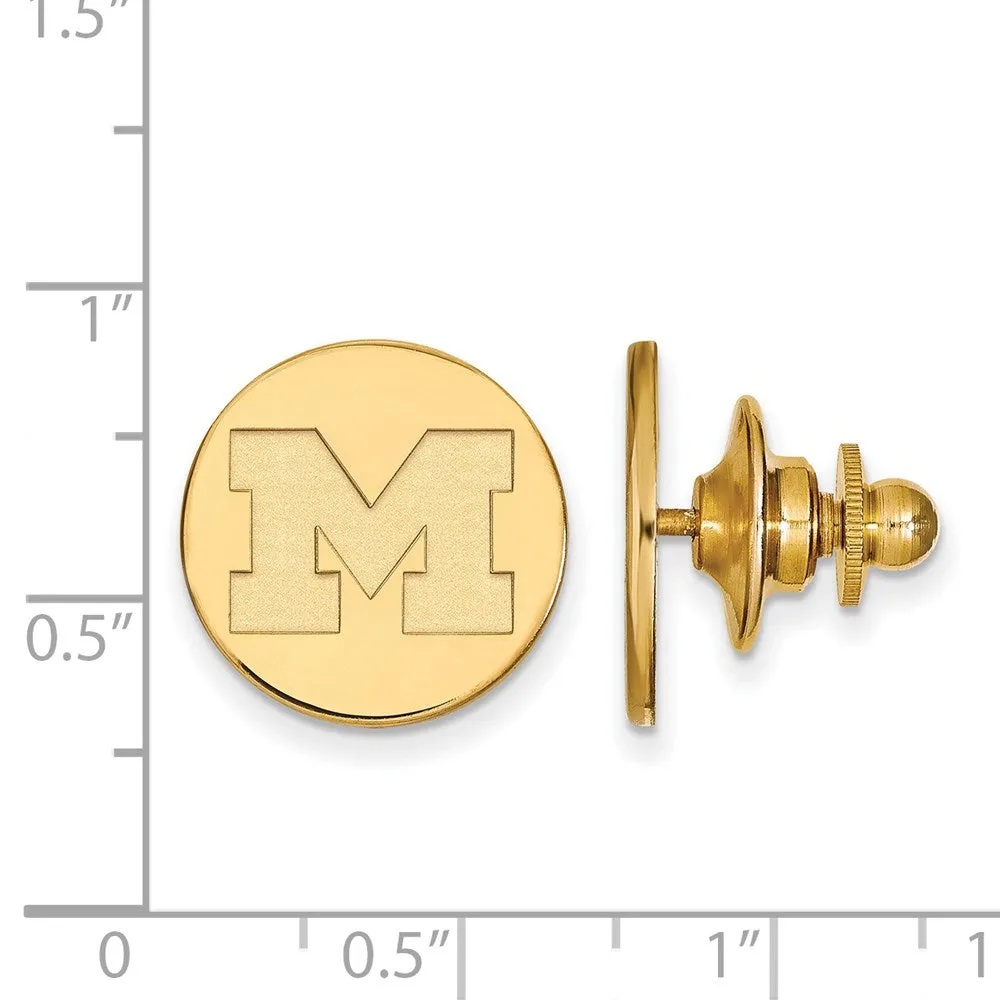 14k Gold University of Michigan Letter M Lapel Pin