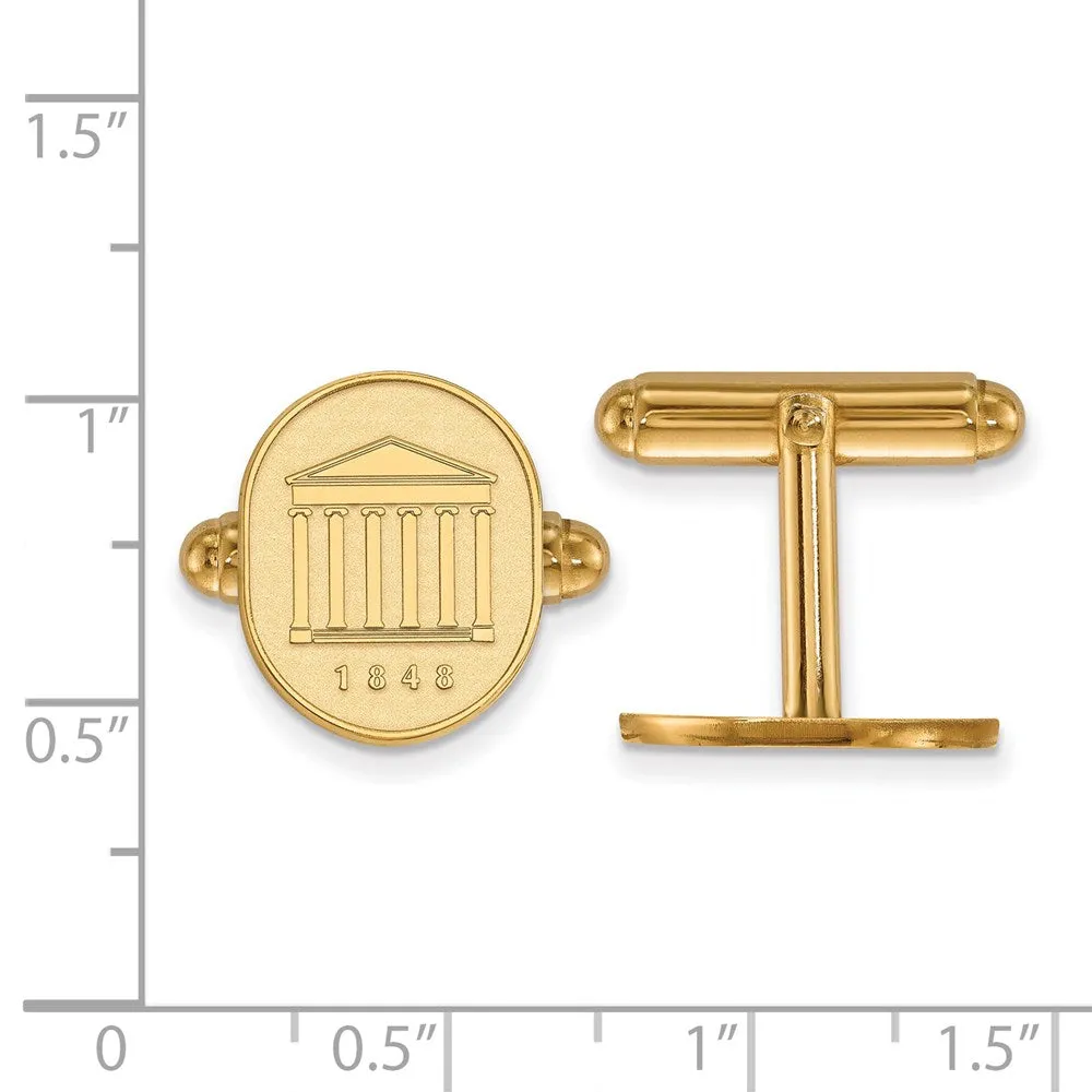 14k Gold University of Mississippi 1848 Crest Cuff Links