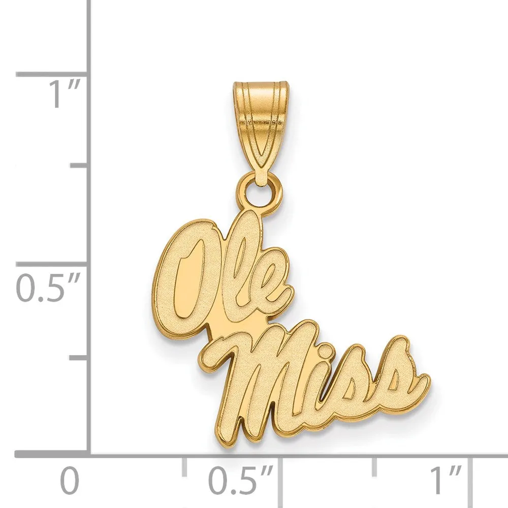 14k Gold University of Mississippi Ole Miss Medium Pendant