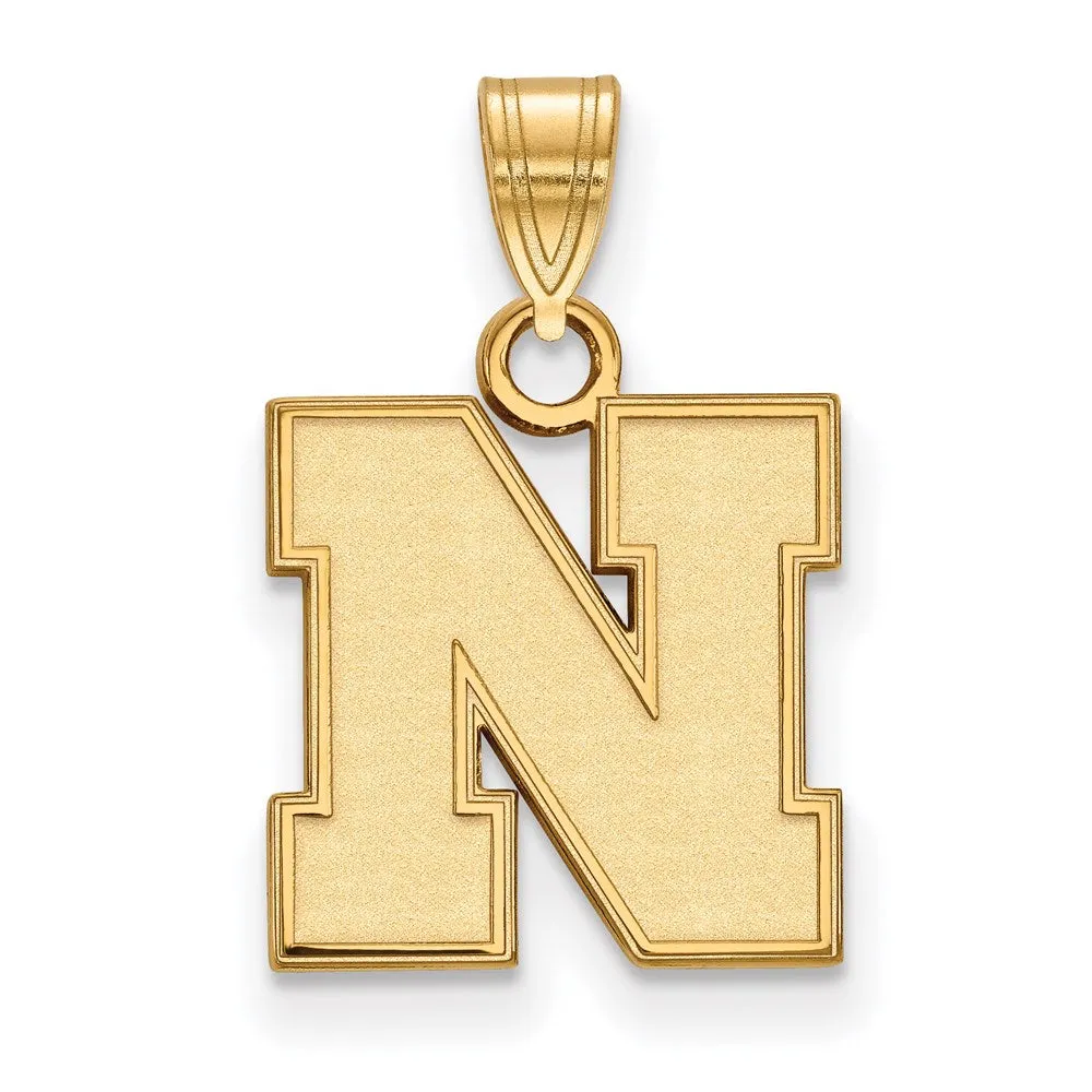 14k Gold University of Nebraska Letter N Small Pendant
