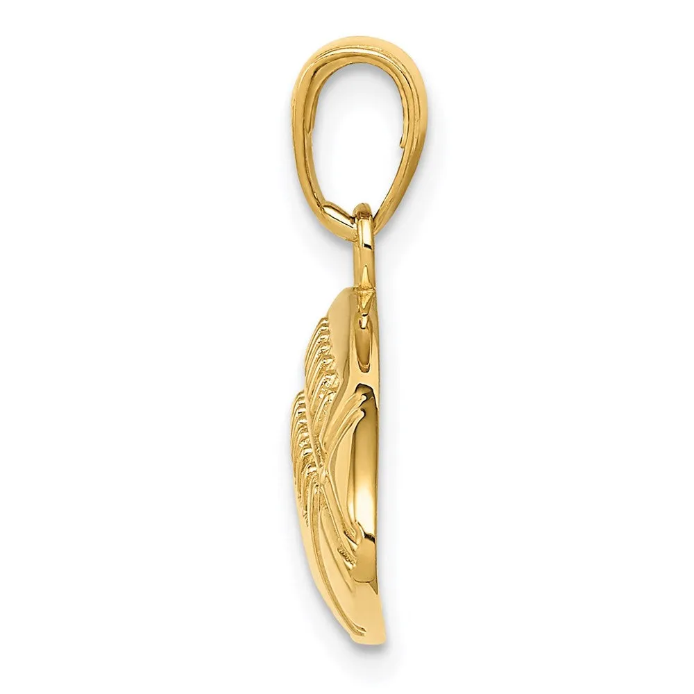 14k Polished Medium Football Charm
