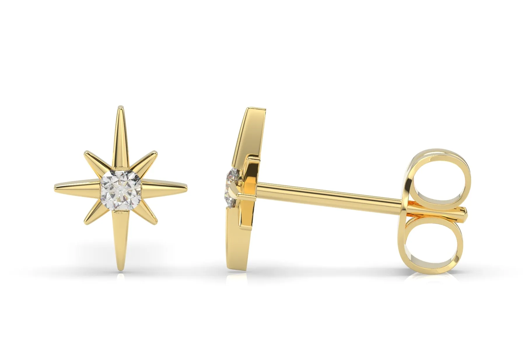 14K Single Sparkle Earring