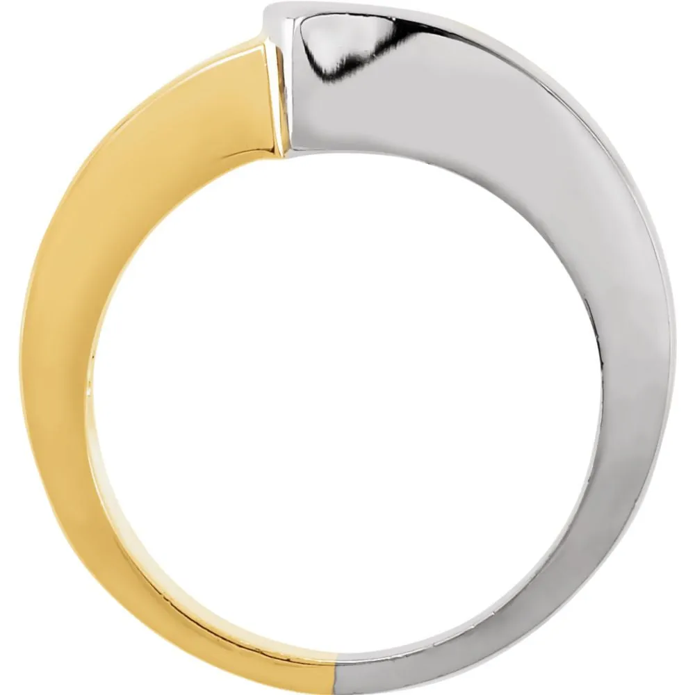 14k White Gold Fashion Ring, Size 6