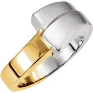 14k White Gold Fashion Ring, Size 6
