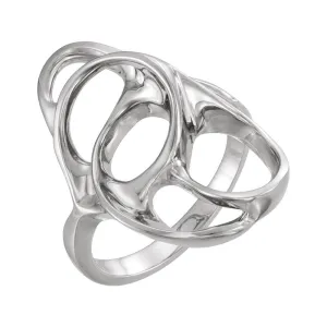 14k White Gold Freeform Ring, Size 6