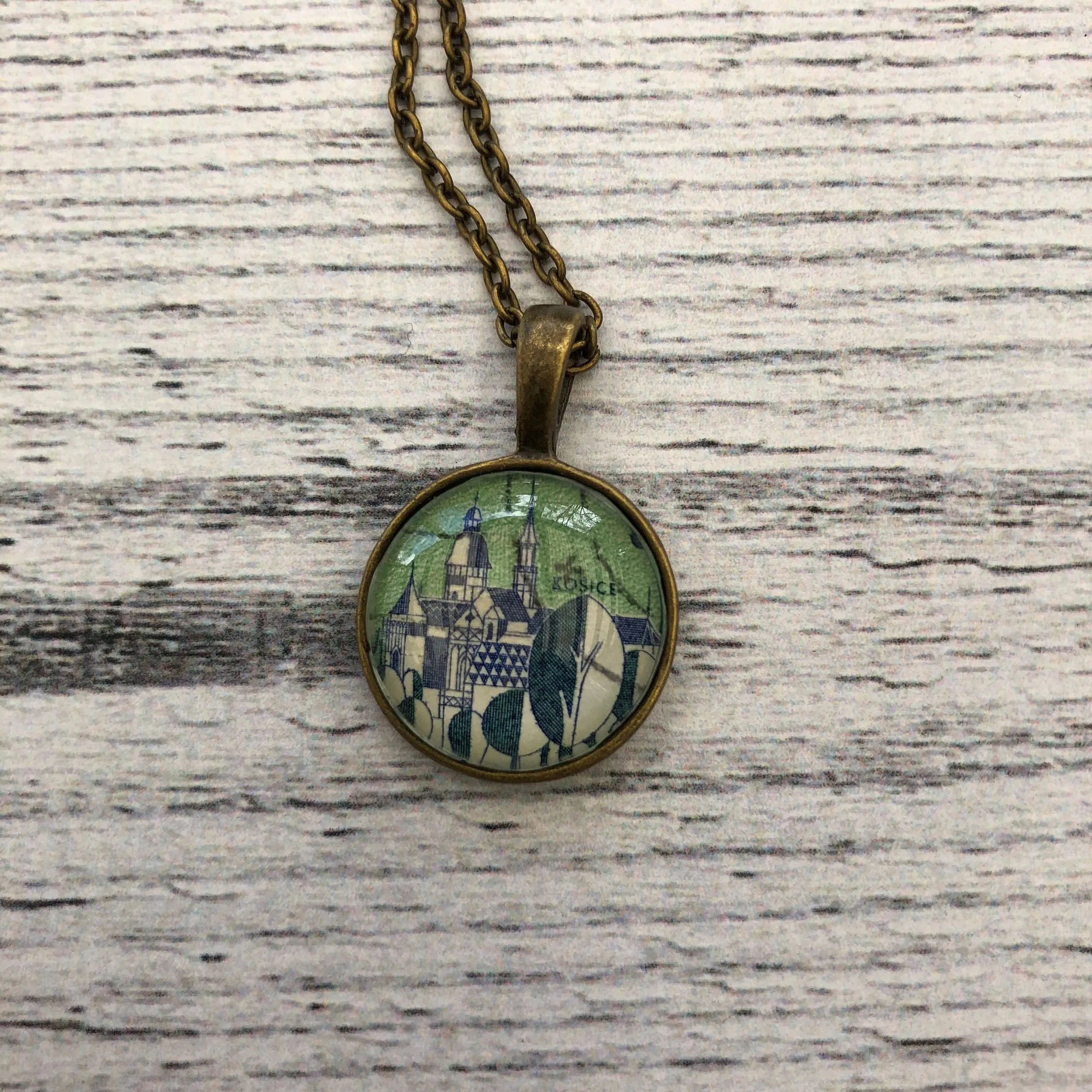 1965 Kosice, Czechoslovakia Stamp - Postage Stamp Necklace