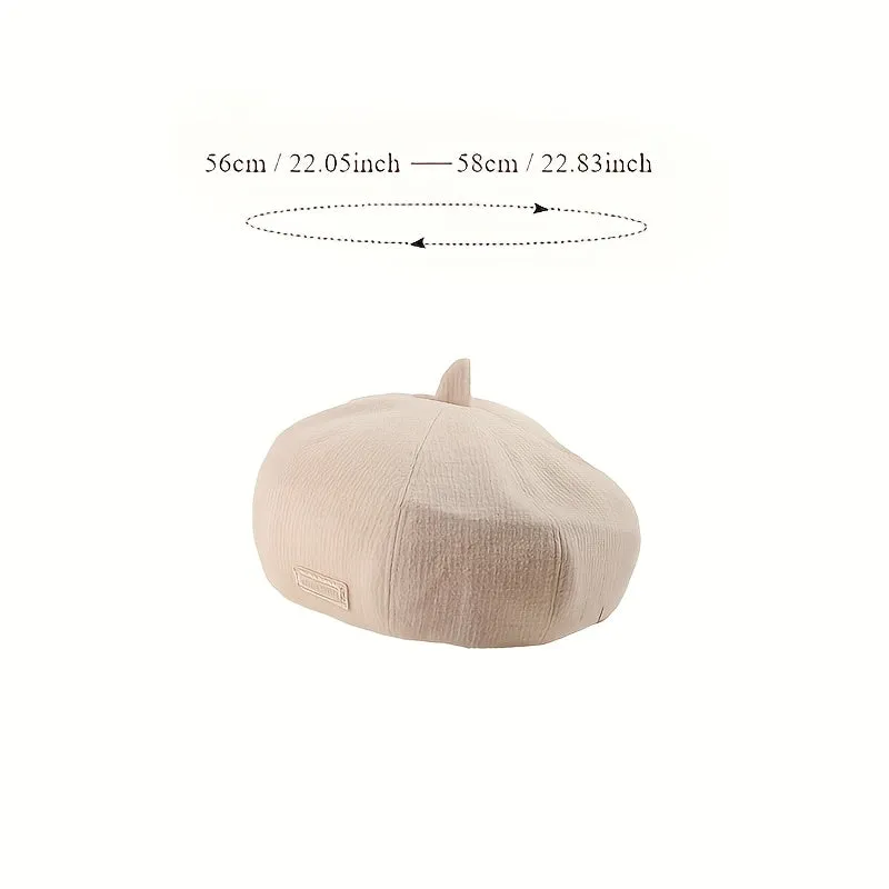 2pcs Newsboy Hat White   Khaki Beret Women's Painter Hat