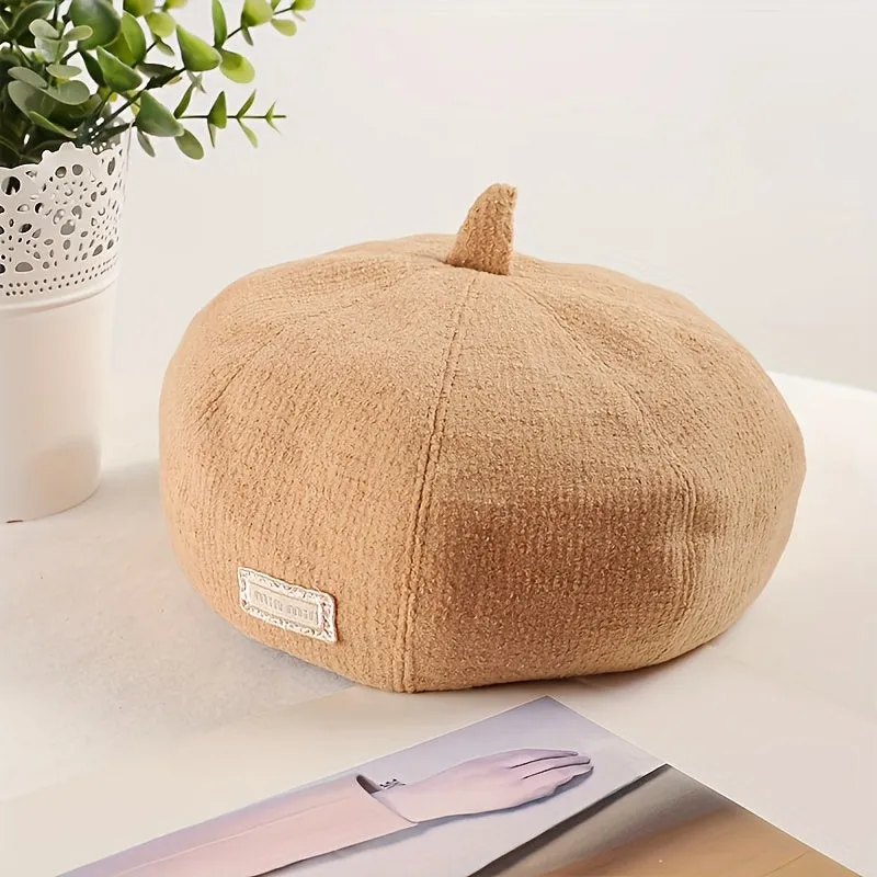 2pcs Newsboy Hat White   Khaki Beret Women's Painter Hat