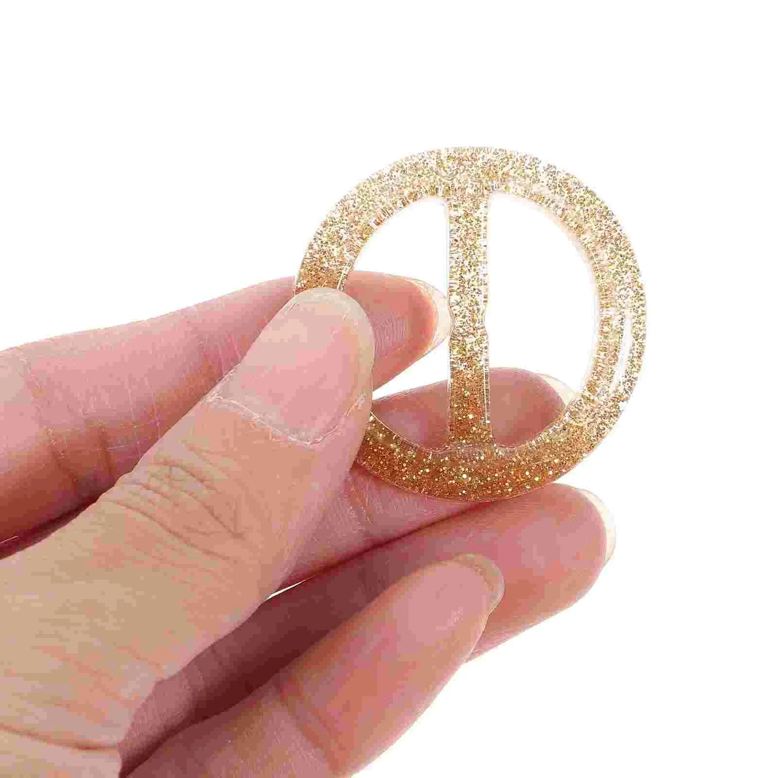 6 Pcs Clothing Corner Knotted Buckles Round T-shirt Clips Summer Costume Decoration Korean Version Elegant Women's Scarf Rings