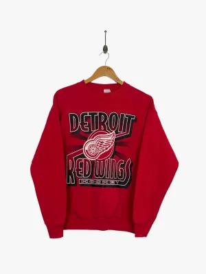 90's Detroit Redwings NHL USA Made Lightweight Vintage Sweatshirt Size 8