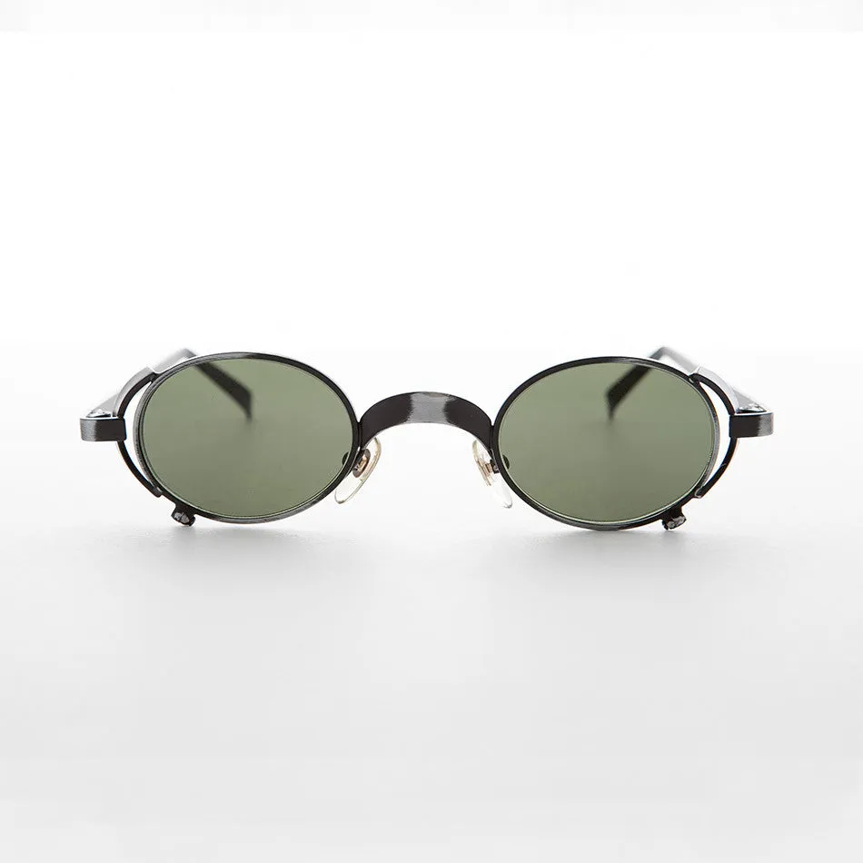 90s Oval Goth Steampunk Vintage Sunglass - Byron
