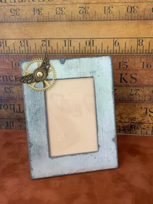 A Moment in Time- Recycled - Upcycled - Steampunk Picture Frame