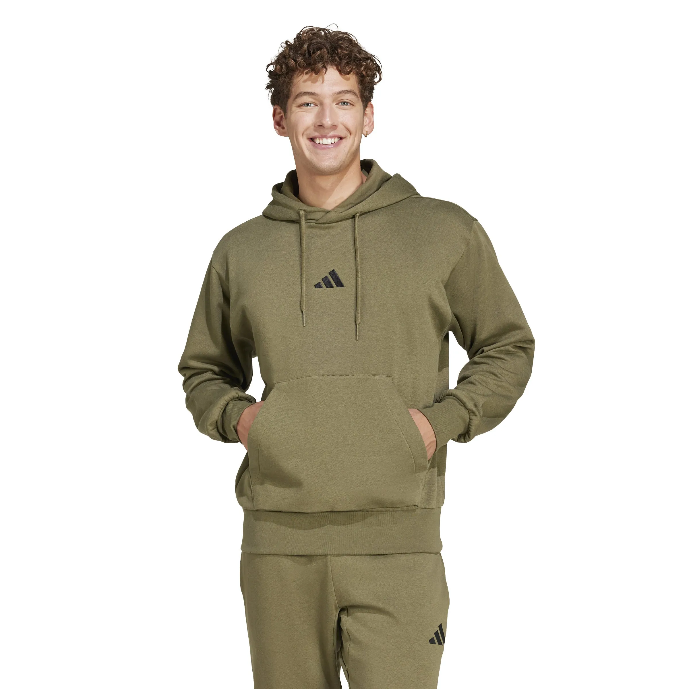 adidas Essentials Feelcozy Mens Fleece Hoodie