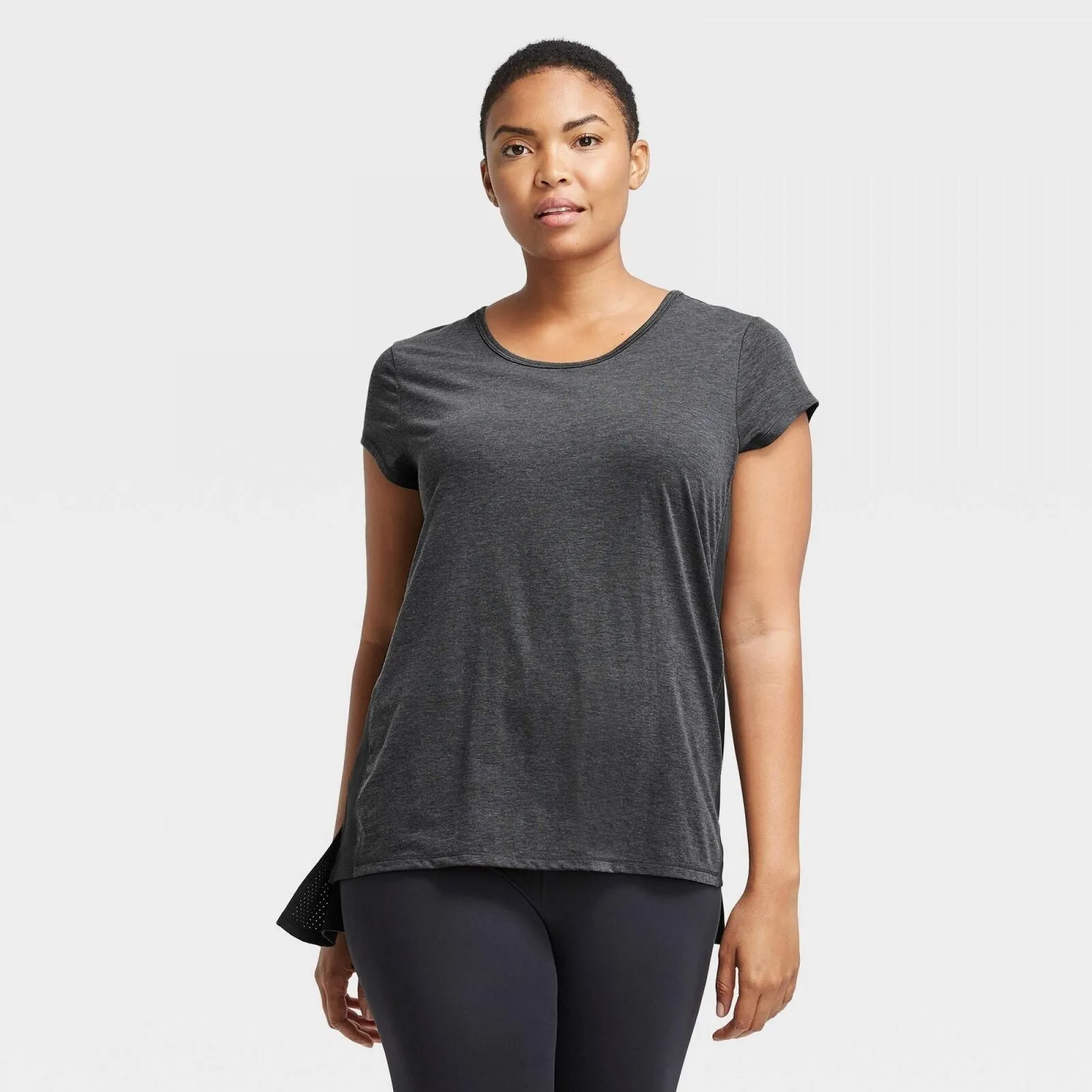 All in Motion Women's Cap Sleeve Laser Cut T-Shirt 563181