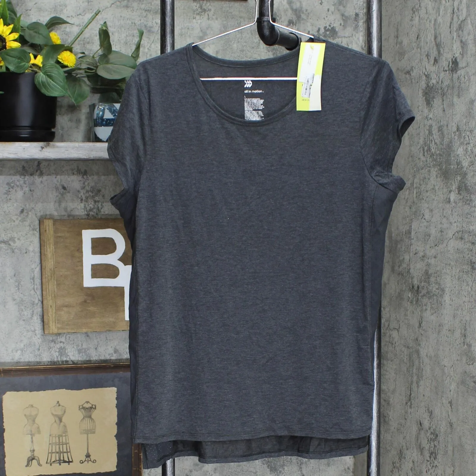 All in Motion Women's Cap Sleeve Laser Cut T-Shirt 563181