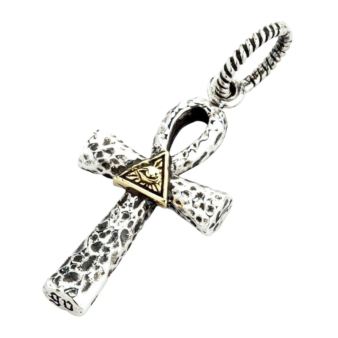 All-seeing Eye of God Ankh Sterling Silver Pendant