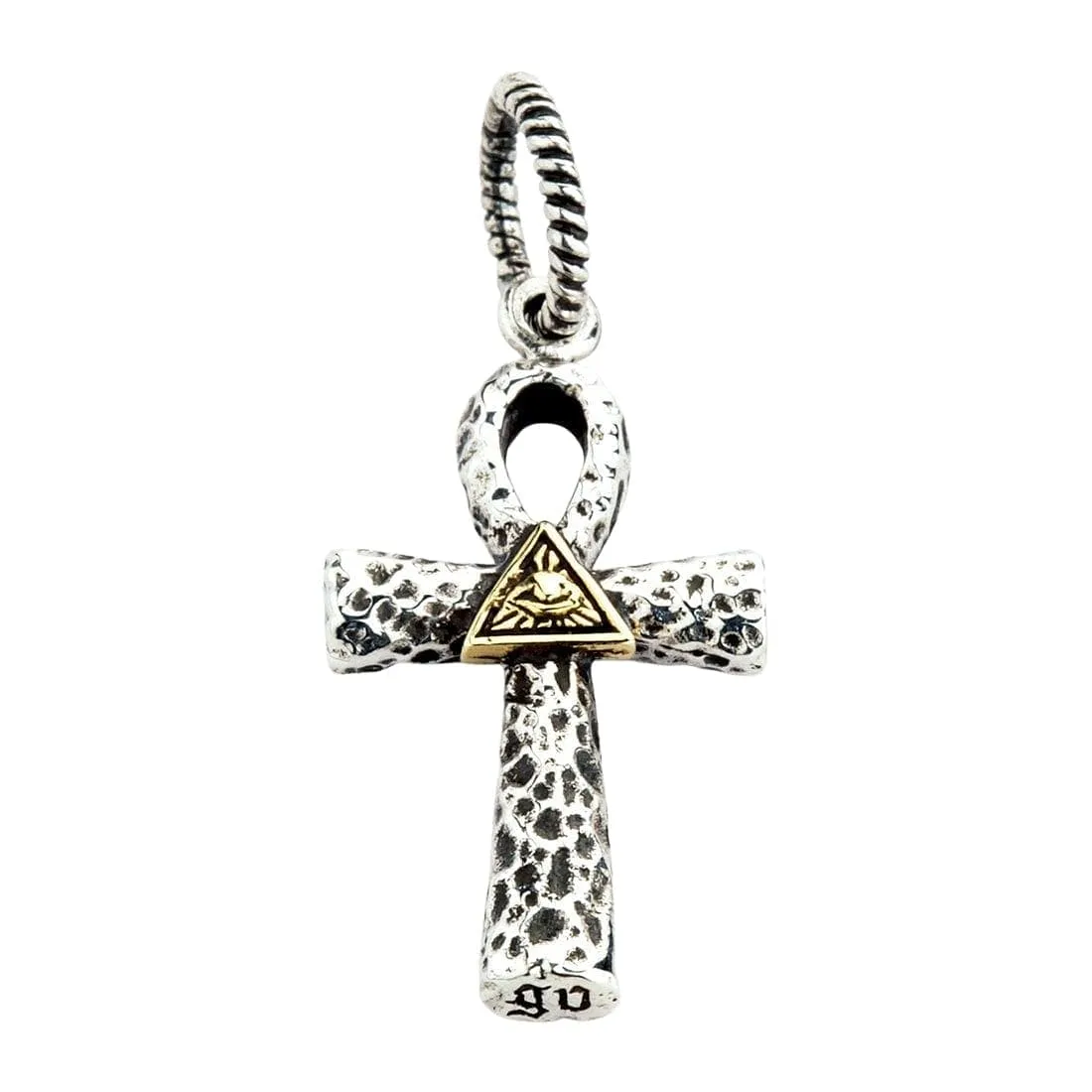All-seeing Eye of God Ankh Sterling Silver Pendant
