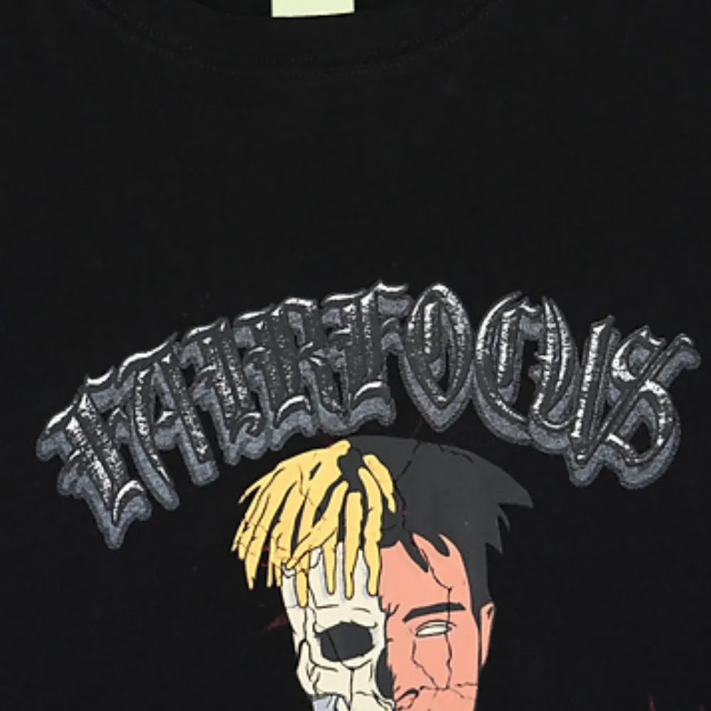 American Dark Skull Print T-shirt