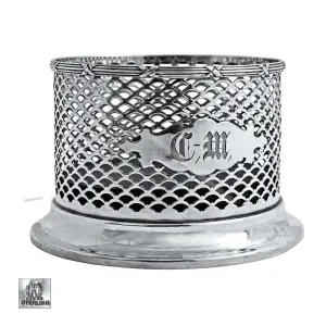 American silver wine coaster