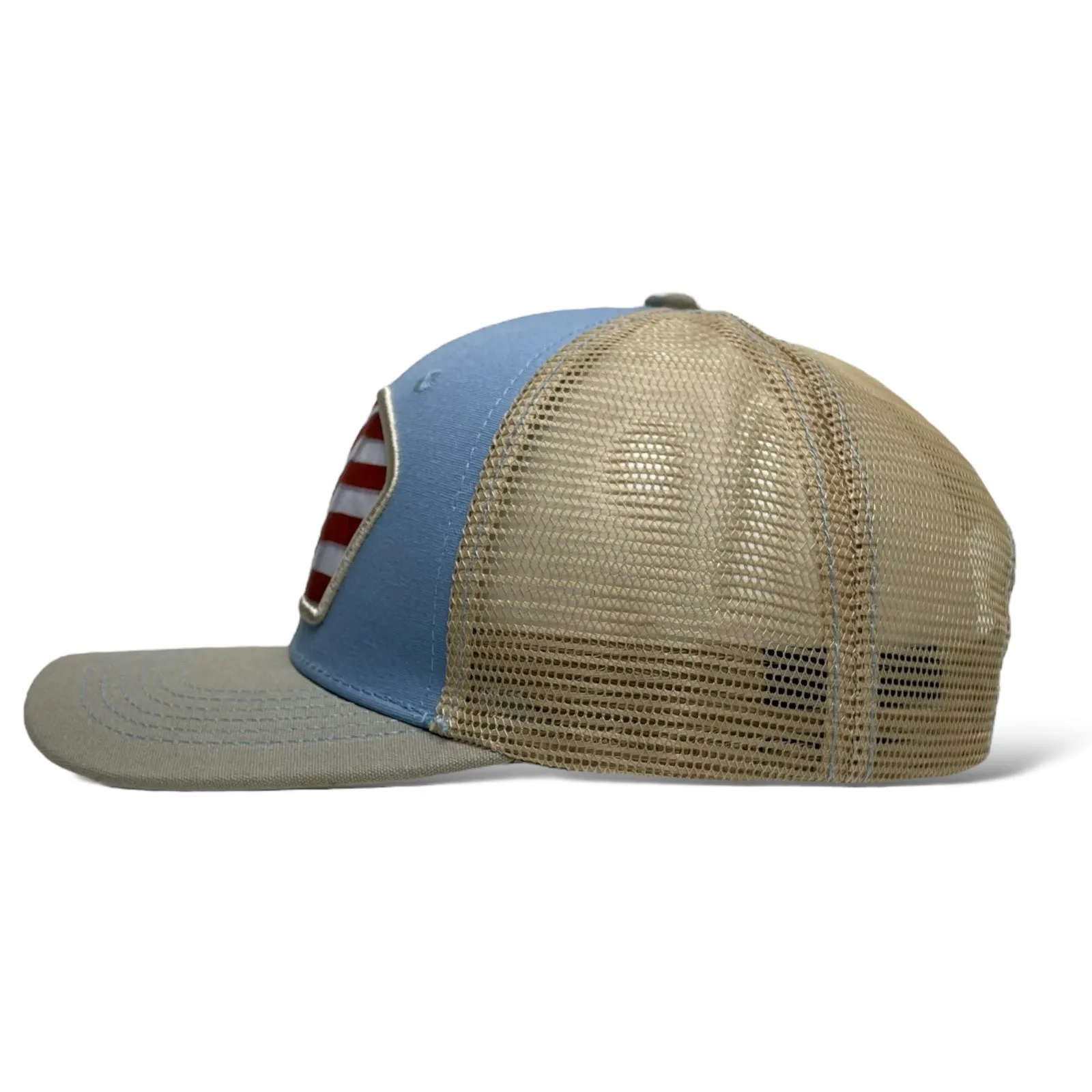 American USA Flag Baseball Snapback Cap – Blue, curved brim, Unisex