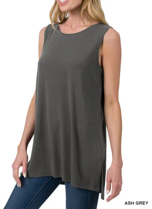Ash Grey Sleeveless Top
