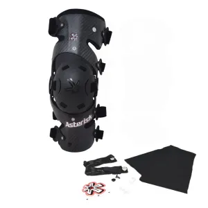 Asterisk Micro Cell - Youth Knee Protector Brace (Left Only) for Motocross, Snowboarding, Wakeboarding, Off-Roading,  Football, & More Junior Riders