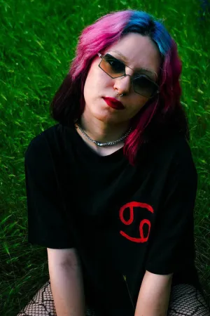 Astrology Series Cancer Zodiac Sign Oversized T-Shirt