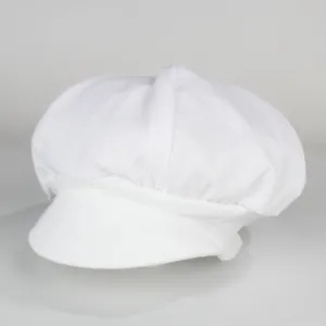 Baby Boys Baker Style Cotton Cap - White