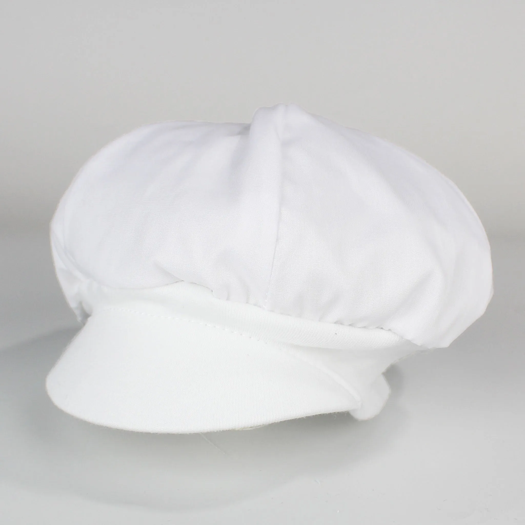 Baby Boys Baker Style Cotton Cap - White