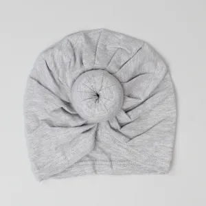 Baby Donut Hat - Silver Grey - Newborn to 6 month