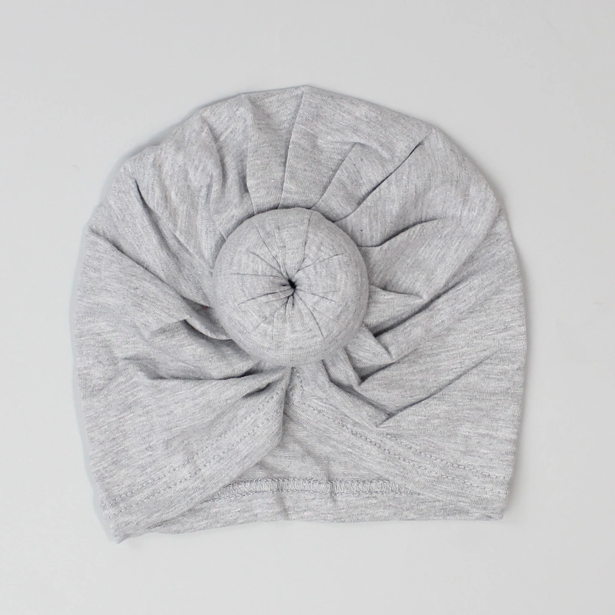 Baby Donut Hat - Silver Grey - Newborn to 6 month