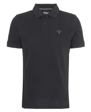 Barbour Lightweight Sports Polo Shirt in Classic Black