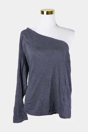 BASSIKE Grey One Shoulder Top