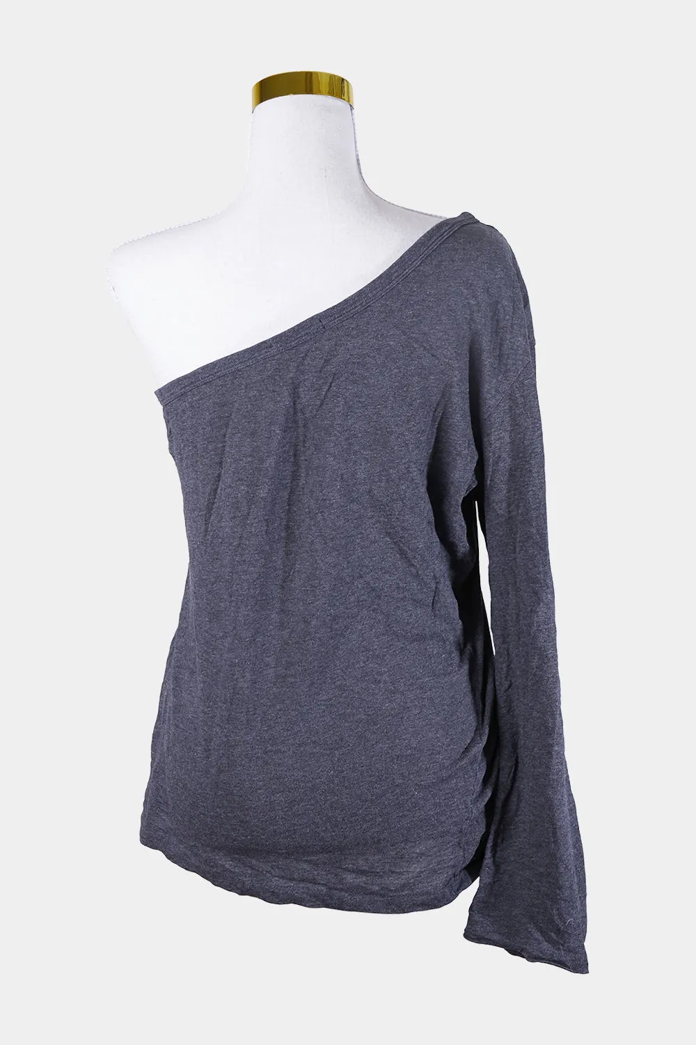 BASSIKE Grey One Shoulder Top