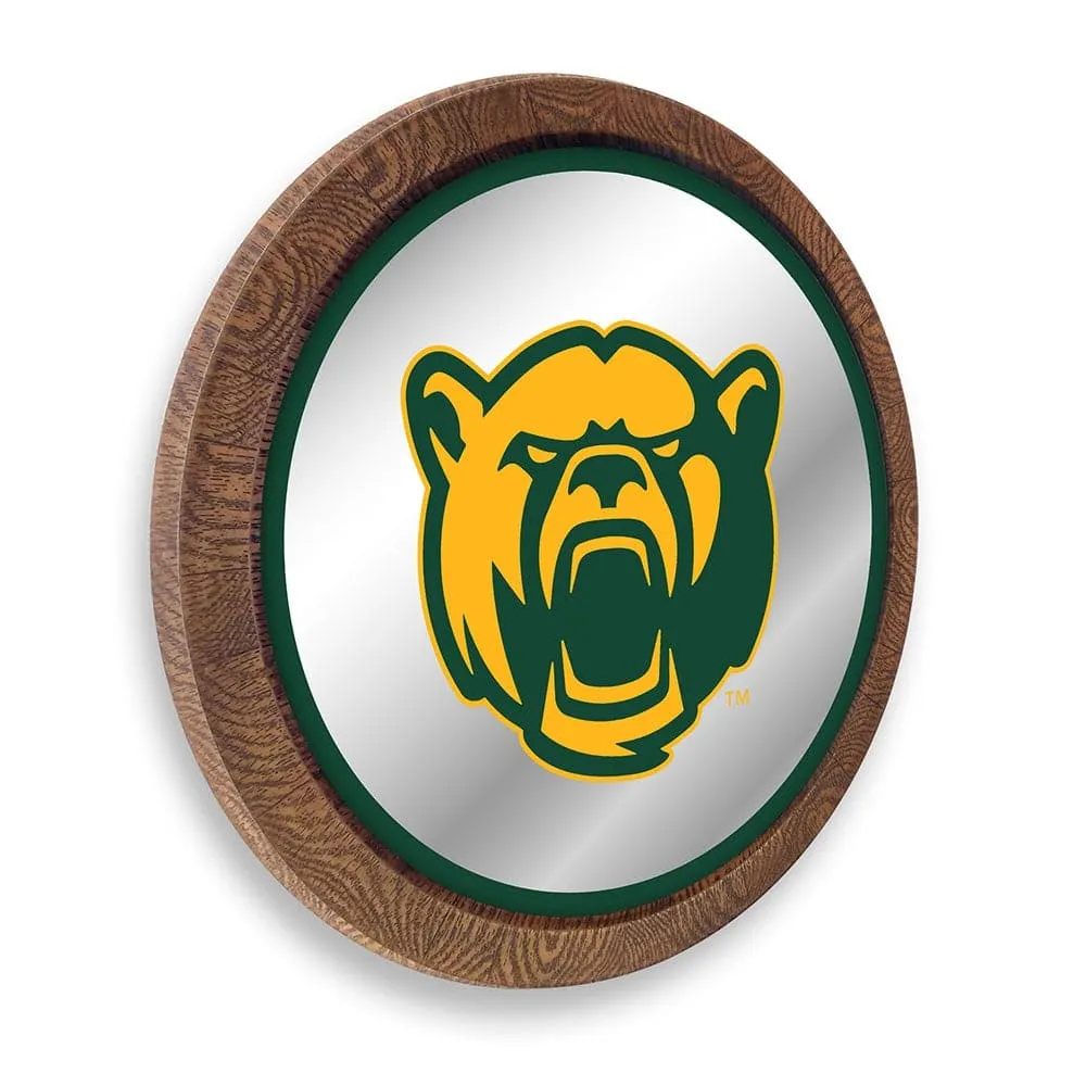 Baylor Bears: Bear - "Faux" Barrel Top Mirrored Wall Sign