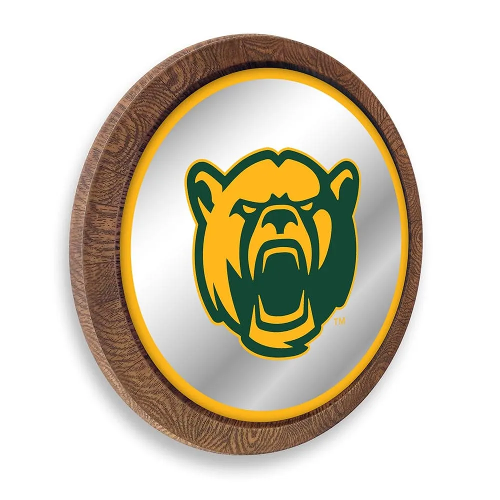 Baylor Bears: Bear - "Faux" Barrel Top Mirrored Wall Sign