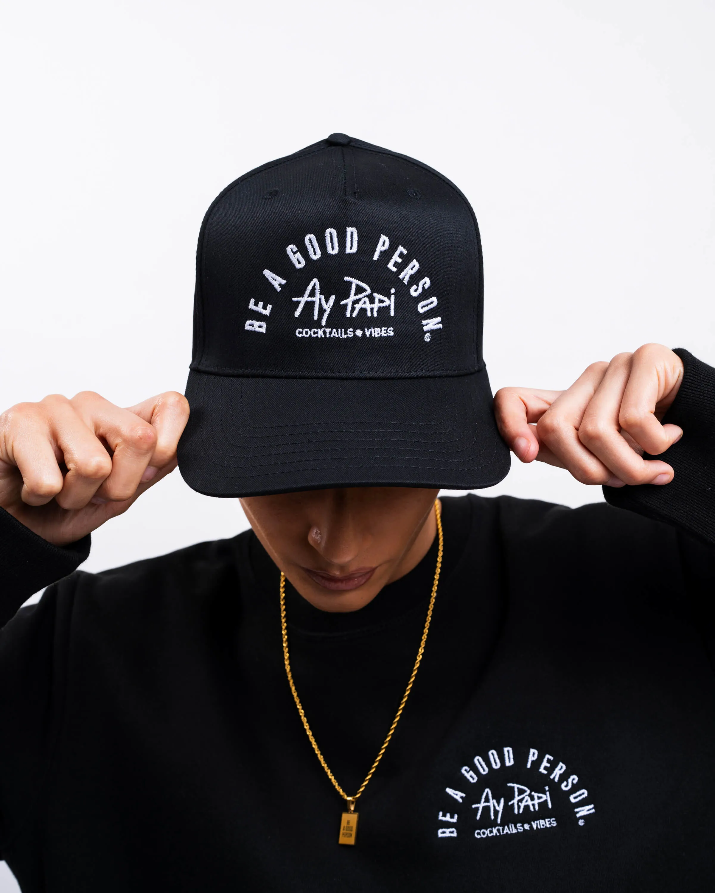 BE A GOOD PERSON X AY PAPI Snapback - Black