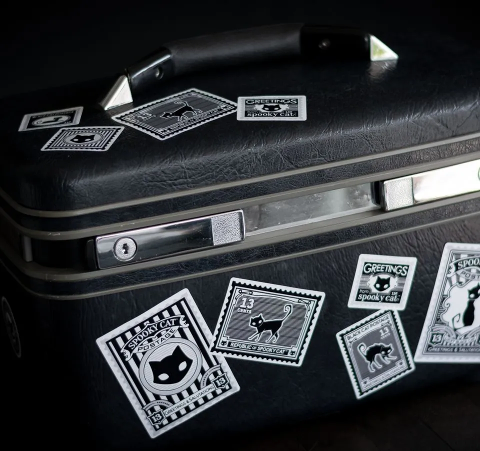 Black Cat Postage Vinyl Sticker (Sheet B)