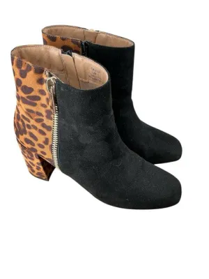 Black/Tan Booties Size 11