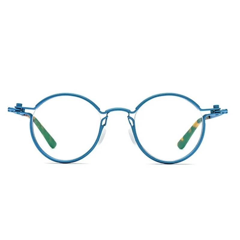 Bodhi Steampunk Titanium Round Glasses Frame