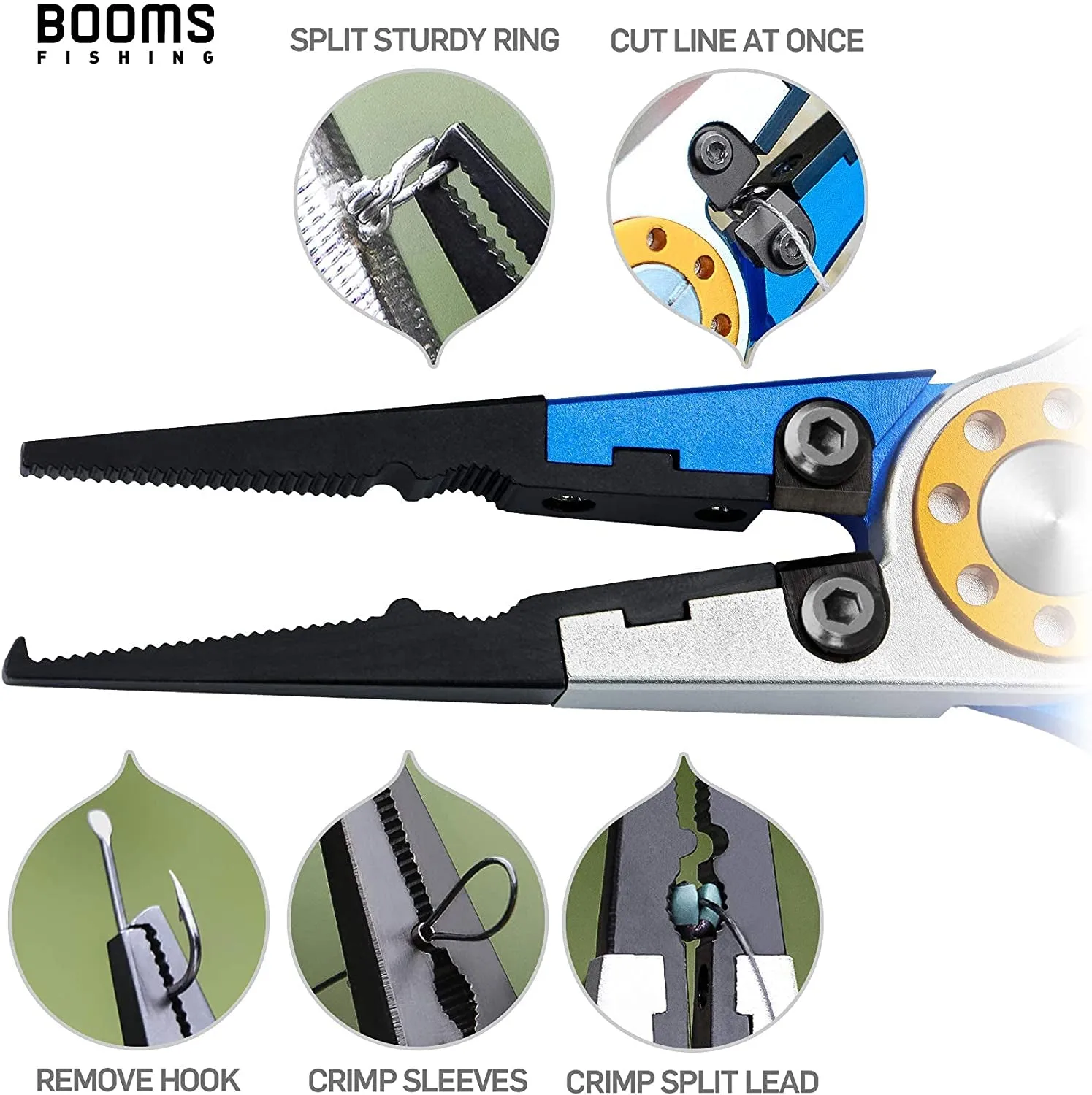 Booms Fishing X1 7.8" Aluminum Fishing Pliers