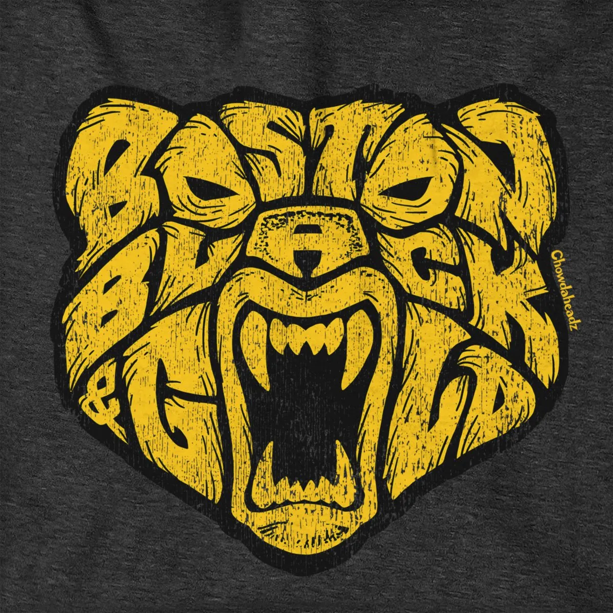 Boston Black & Gold Bear Hoodie