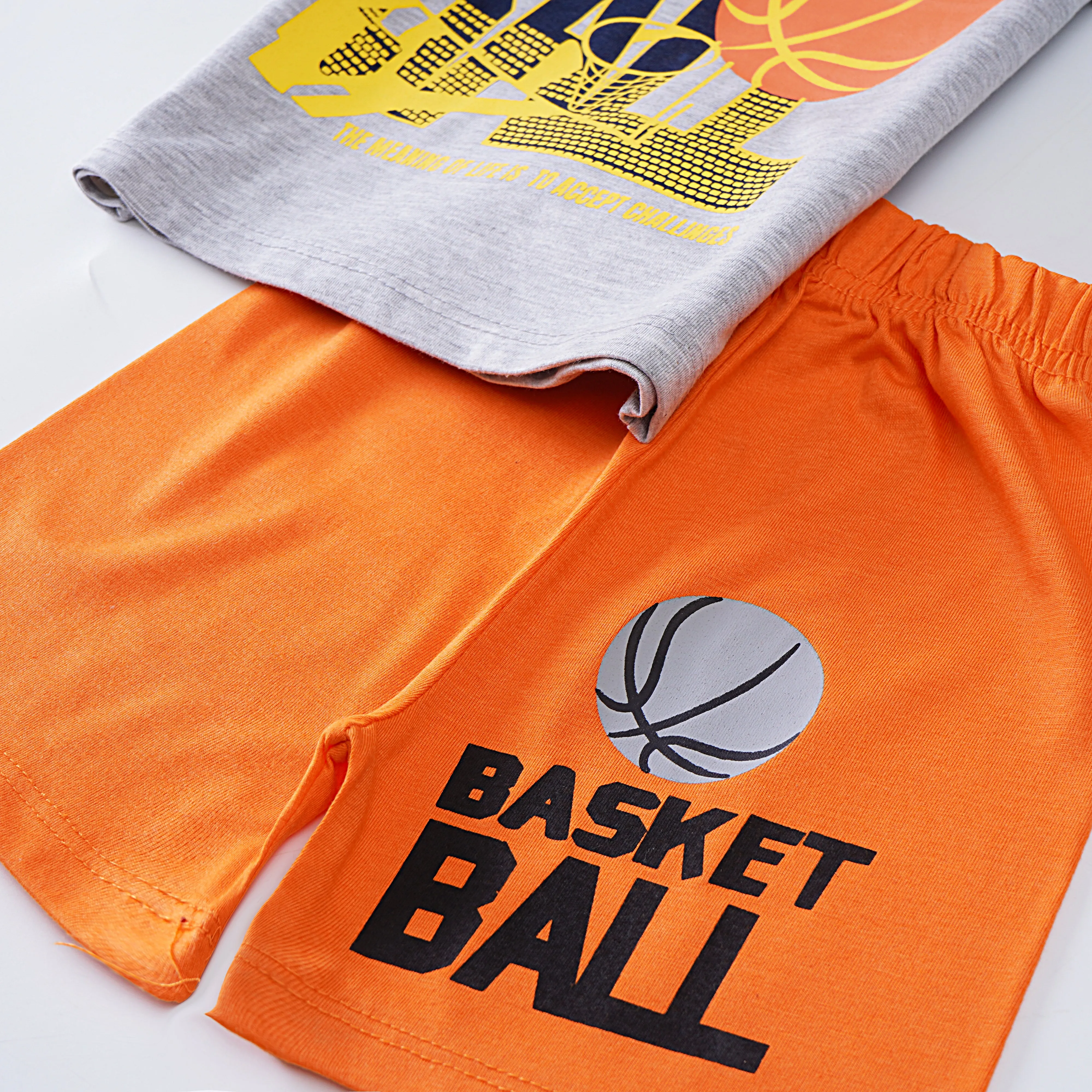 Boys Half Sleeves 2 Piece Suit (Basket)