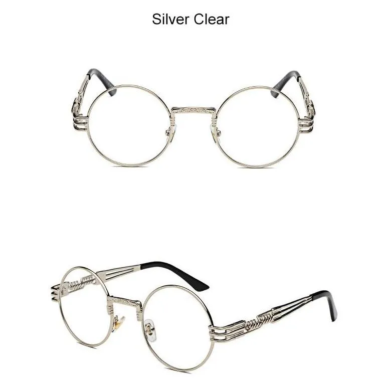 Buck Vintage Steampunk Round Glasses Frame